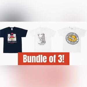 Bundle of 3‎ Croatia Travel shirts. Boy size 5/6 and 7/8